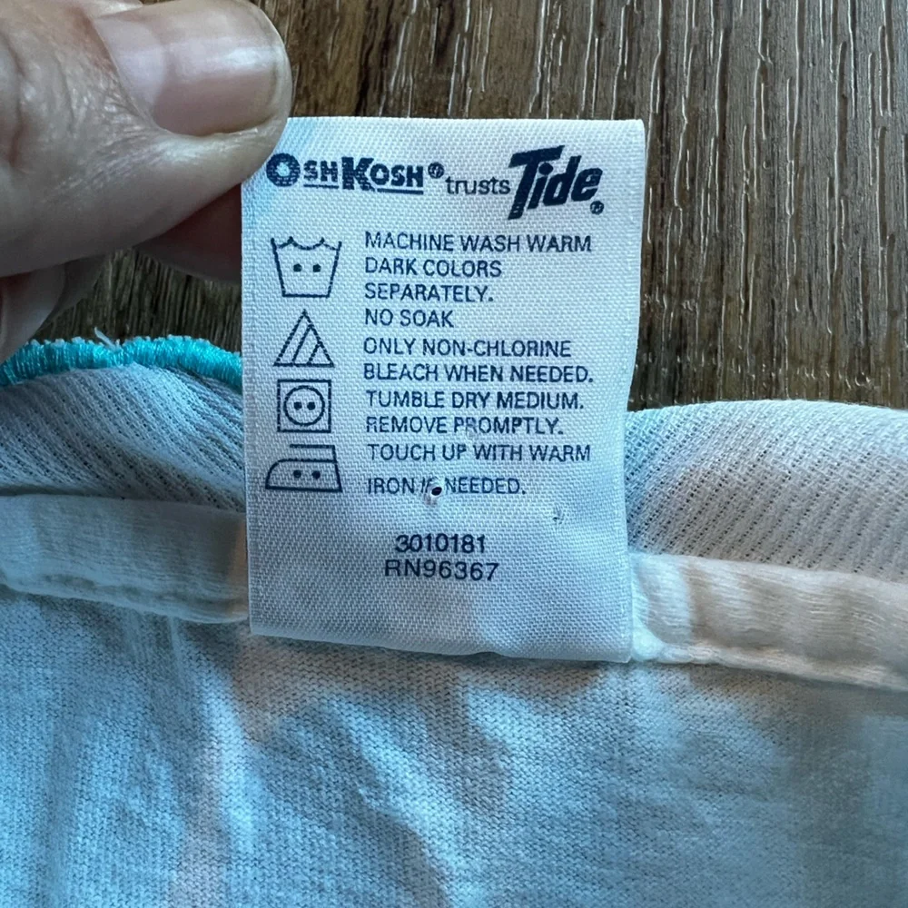 OshKosh B’gosh Embroidered Collar Puff Sleeve Top Shirt Size 4T Vintage Charm